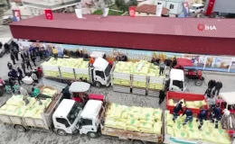 Merkezefendi Belediyesi çiftçilere 100 ton gübre desteği sağladı