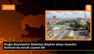 Cumhur İttifakı’nın Muğla Büyükşehir Belediye Başkan adayı Aydın Ayaydın Bodrum’da esnaf ziyaretlerinde bulundu