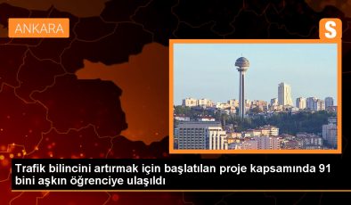 Öğrencilere trafik kuralları konusunda bilinç oluşturmak amacıyla başlatılan proje kapsamında 91 bini aşkın öğrenciye eğitim verildi